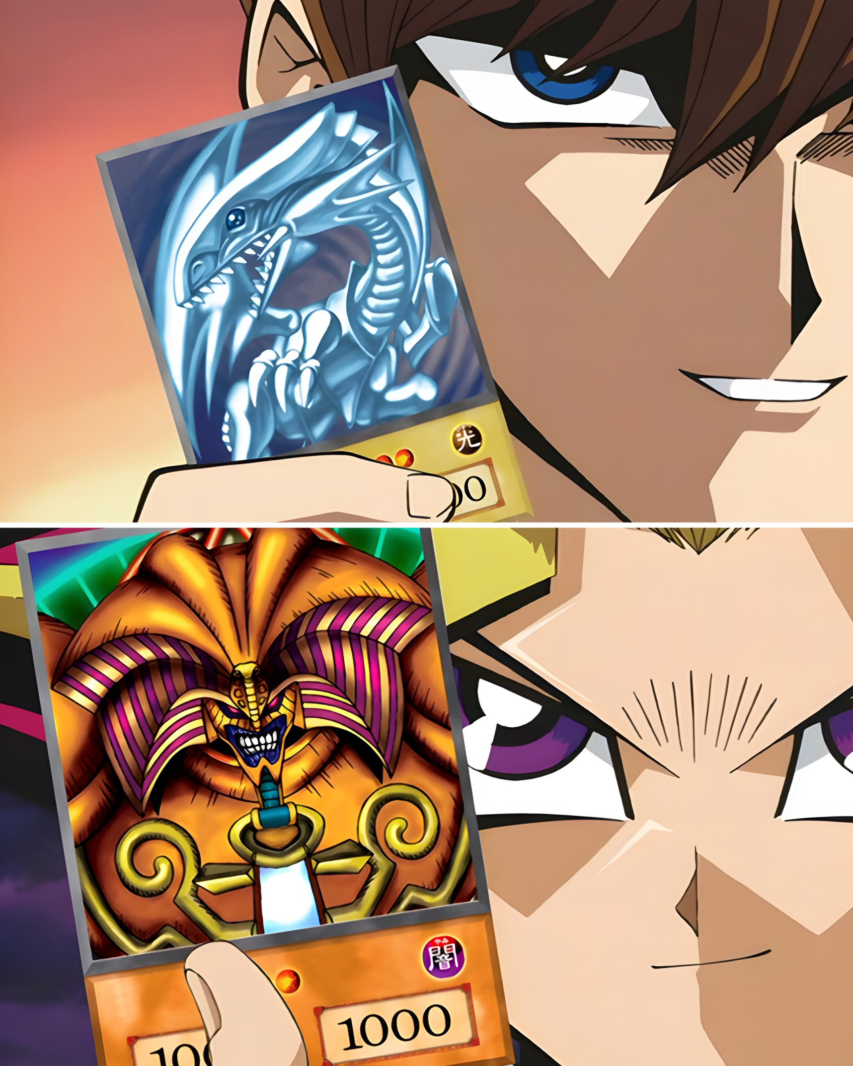 Blue Eyes vs Exodia Blank Meme Template