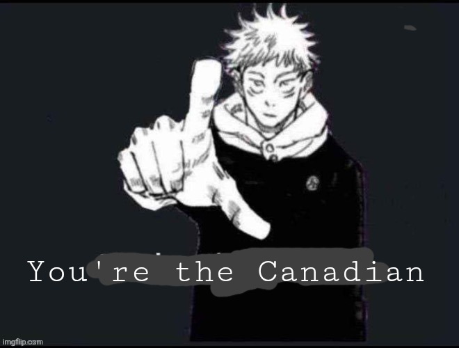 You're the femboy | You're the Canadian | image tagged in you're the femboy | made w/ Imgflip meme maker