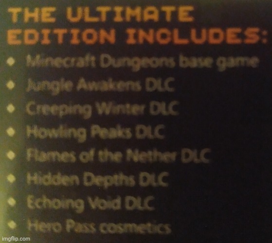 Collect My DLCs | image tagged in minecraft dungeons | made w/ Imgflip meme maker