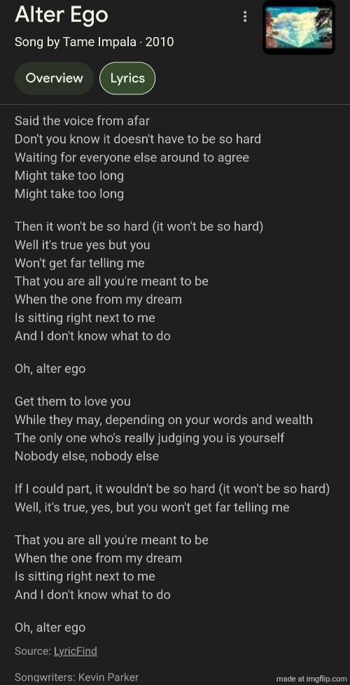 this song is so well written and people don't even realize | made w/ Imgflip meme maker