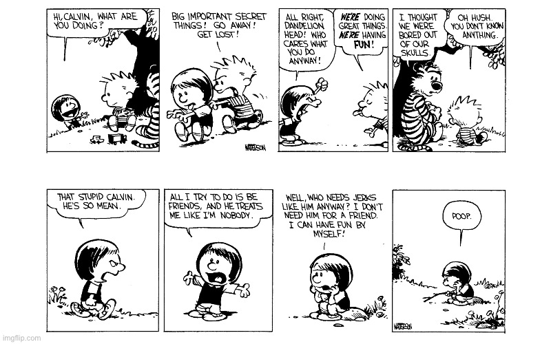 image tagged in calvin and hobbes,comics | made w/ Imgflip meme maker