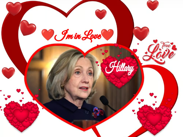 Hillary Heart Throb I'm in Love Blank Meme Template