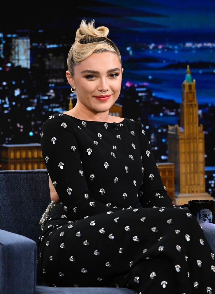 Florence Pugh on The Tonight Show Starring Jimmy Fallon Blank Meme Template