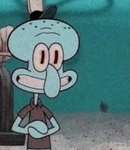 Squidward smiling Blank Meme Template