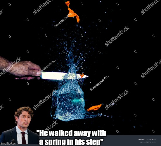 "He walked away with a spring in his step" | made w/ Imgflip meme maker
