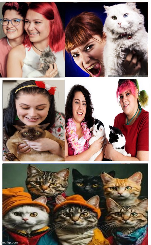 Liberal Women & The Cats Who Love Them | image tagged in progressive,women,angry feminist,protesters,frustrated,i bet he's thinking about other women | made w/ Imgflip meme maker