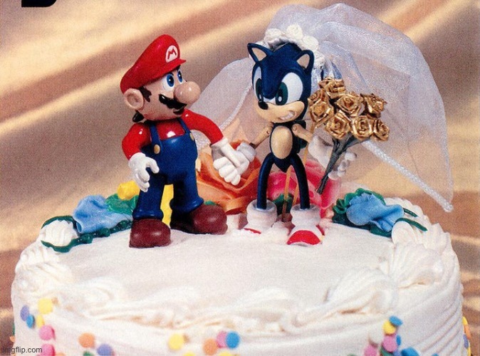 somari | image tagged in sonic,mario,wedding,firefox cache | made w/ Imgflip meme maker