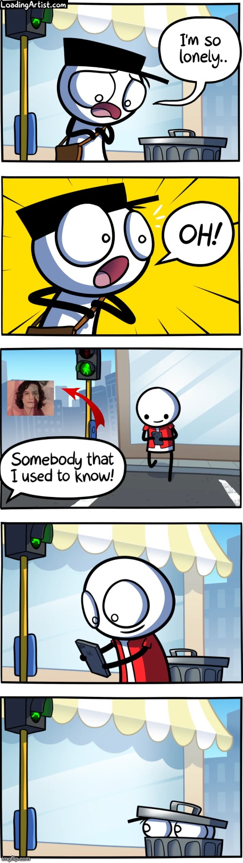 image tagged in comics,loadingartist,lonely,hiding,somebody that i use to know,solitude | made w/ Imgflip meme maker