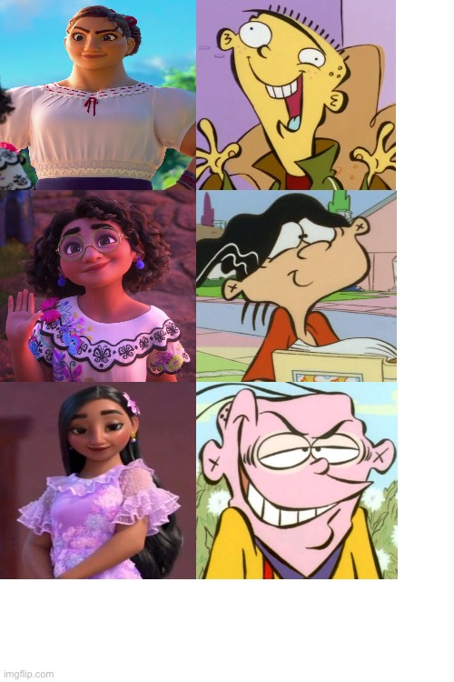 The Madrigal Sisters as The Eds | image tagged in ed edd n eddy,encanto,cartoon network,disney | made w/ Imgflip meme maker