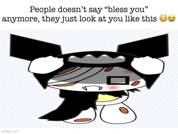 Durple ahh Elma. | People doesn’t say “bless you” anymore, they just look at you like this 😳😭 | image tagged in prettyblood,meme | made w/ Imgflip meme maker