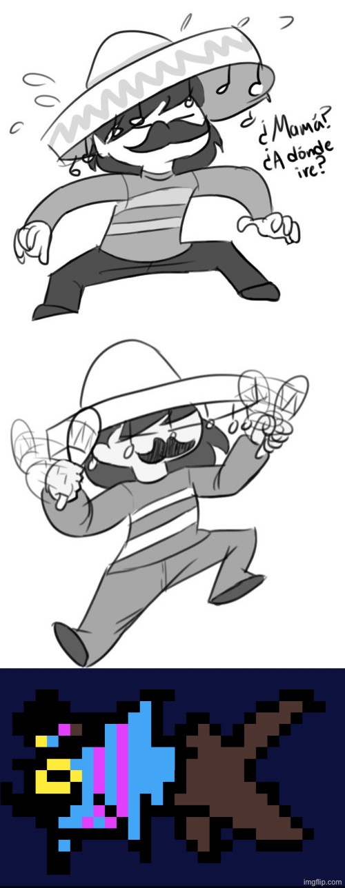 Frisk has a moustache! Even Frishk has one! | made w/ Imgflip meme maker