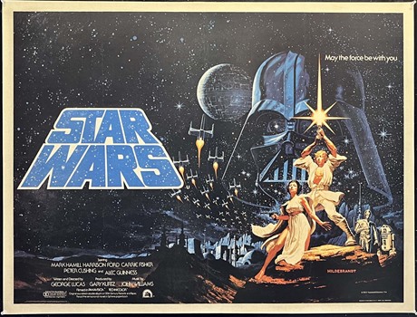 STAR WARS: A NEW HOPE (1977) - Hildebrandt UK Quad Poster Blank Meme Template