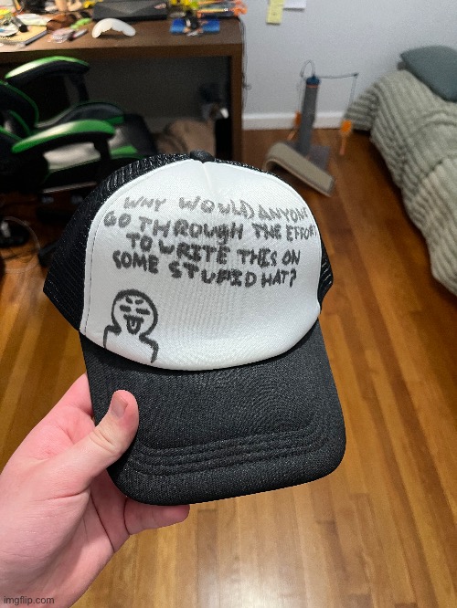 New hat what we think | made w/ Imgflip meme maker