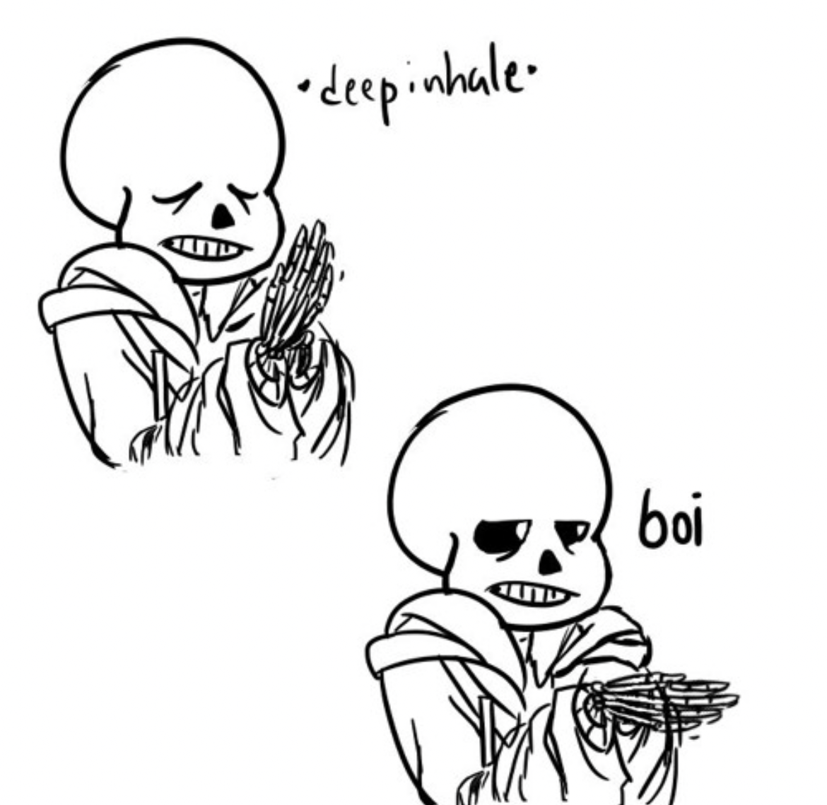 sans boy exclamation Blank Meme Template