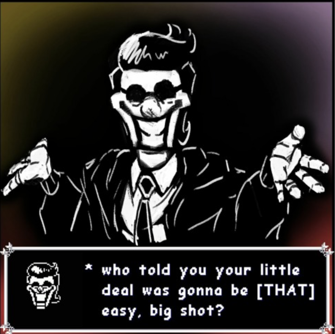 Slick spamton Blank Meme Template