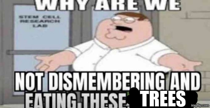 Why are we not eating these people | TREES | image tagged in why are we not eating these people | made w/ Imgflip meme maker