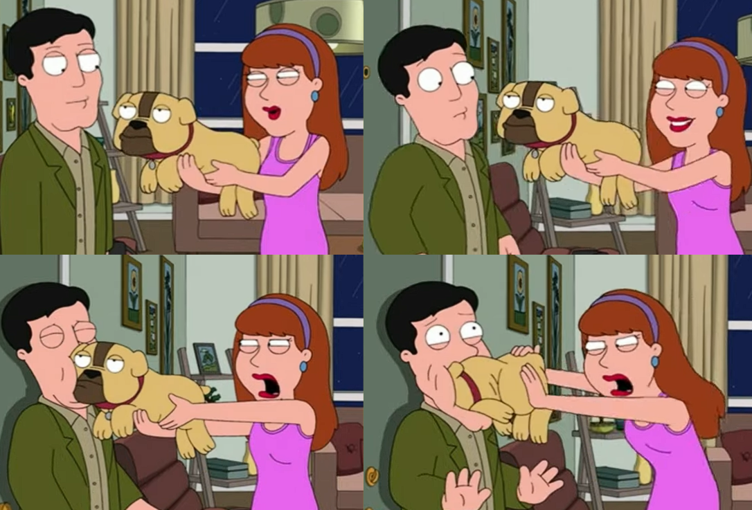 Cute Dog being shoved down throat Blank Meme Template
