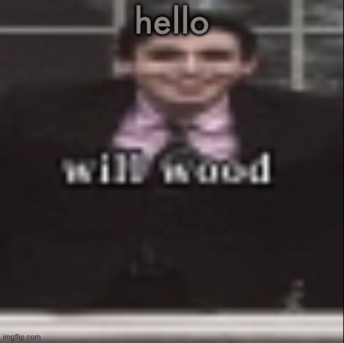 will wood | hello | image tagged in will wood | made w/ Imgflip meme maker