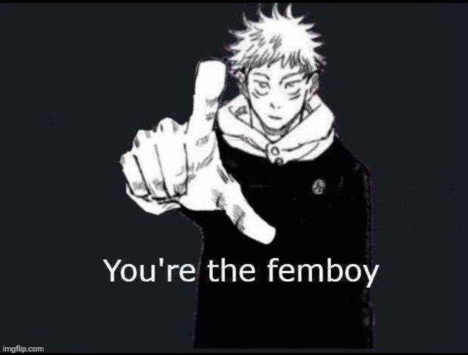You're the femboy | image tagged in you're the femboy | made w/ Imgflip meme maker