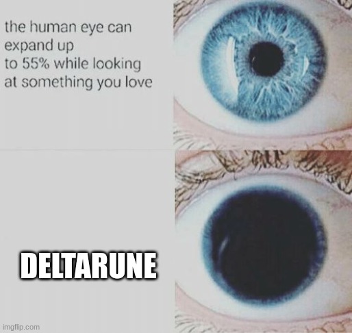 Eye pupil expand | DELTARUNE | image tagged in eye pupil expand | made w/ Imgflip meme maker