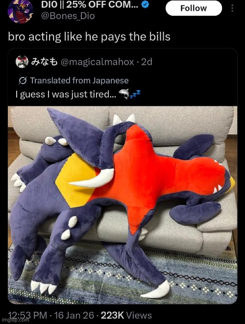 Screw everything else about this image, I need that garchomp plush | made w/ Imgflip meme maker