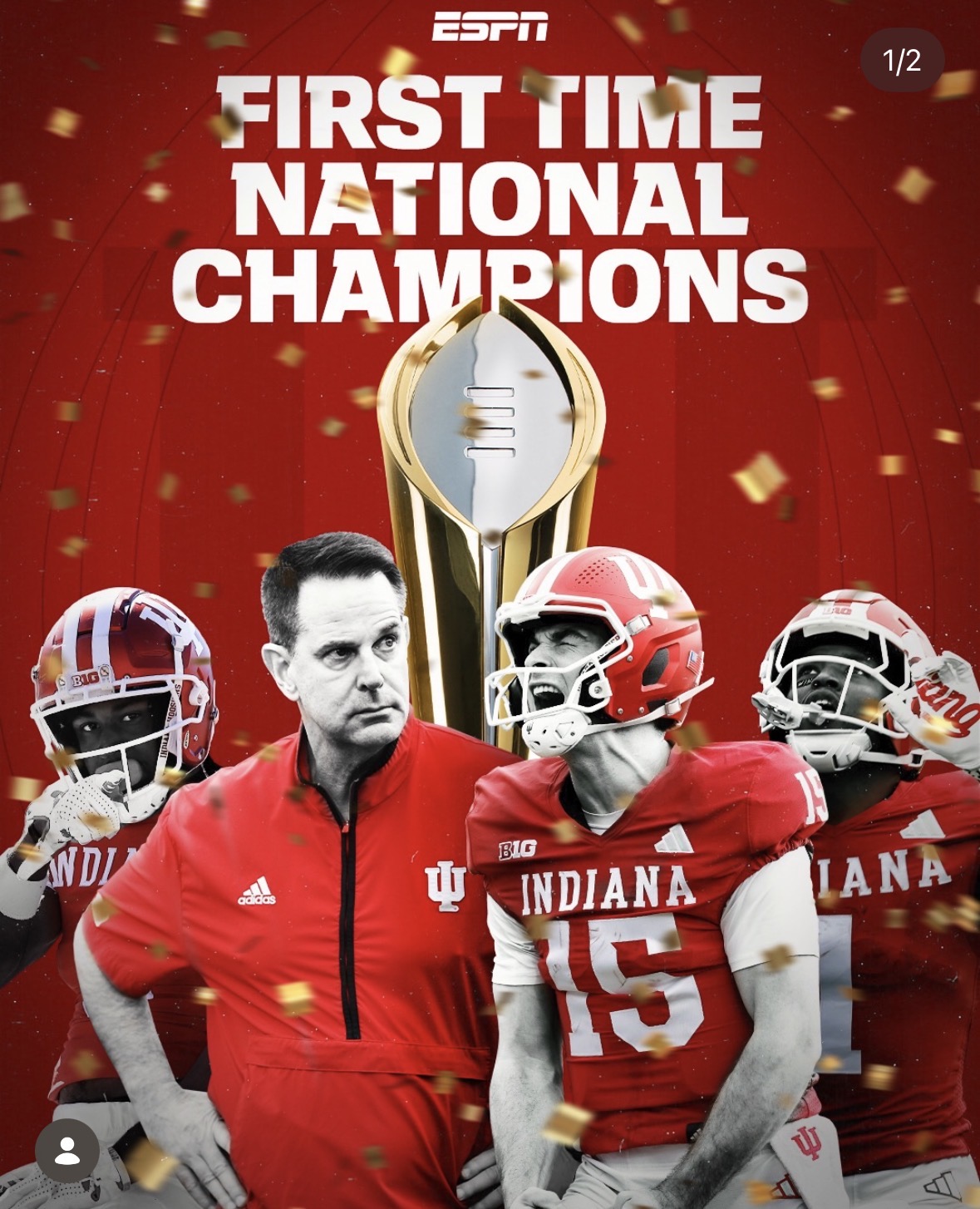 Indiana 2026 national champs Blank Meme Template