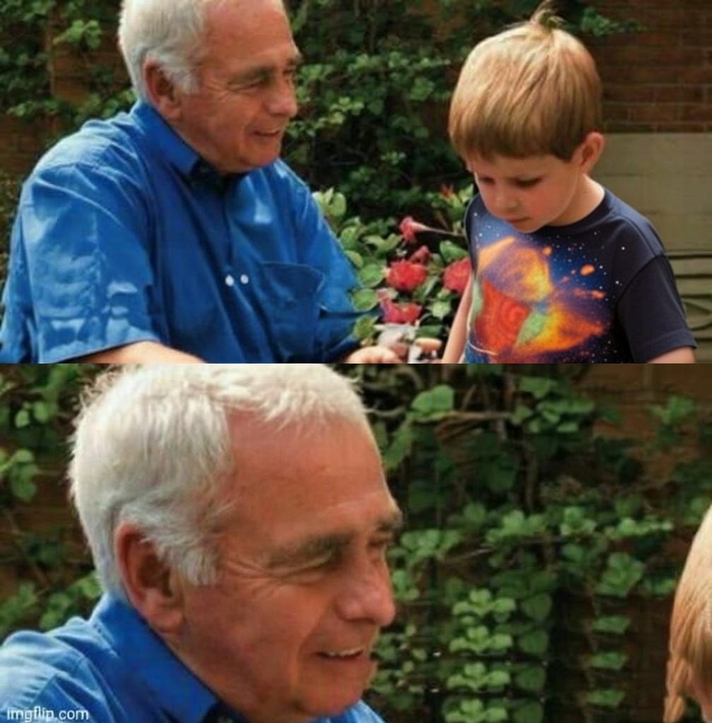 Grandpa says Blank Meme Template