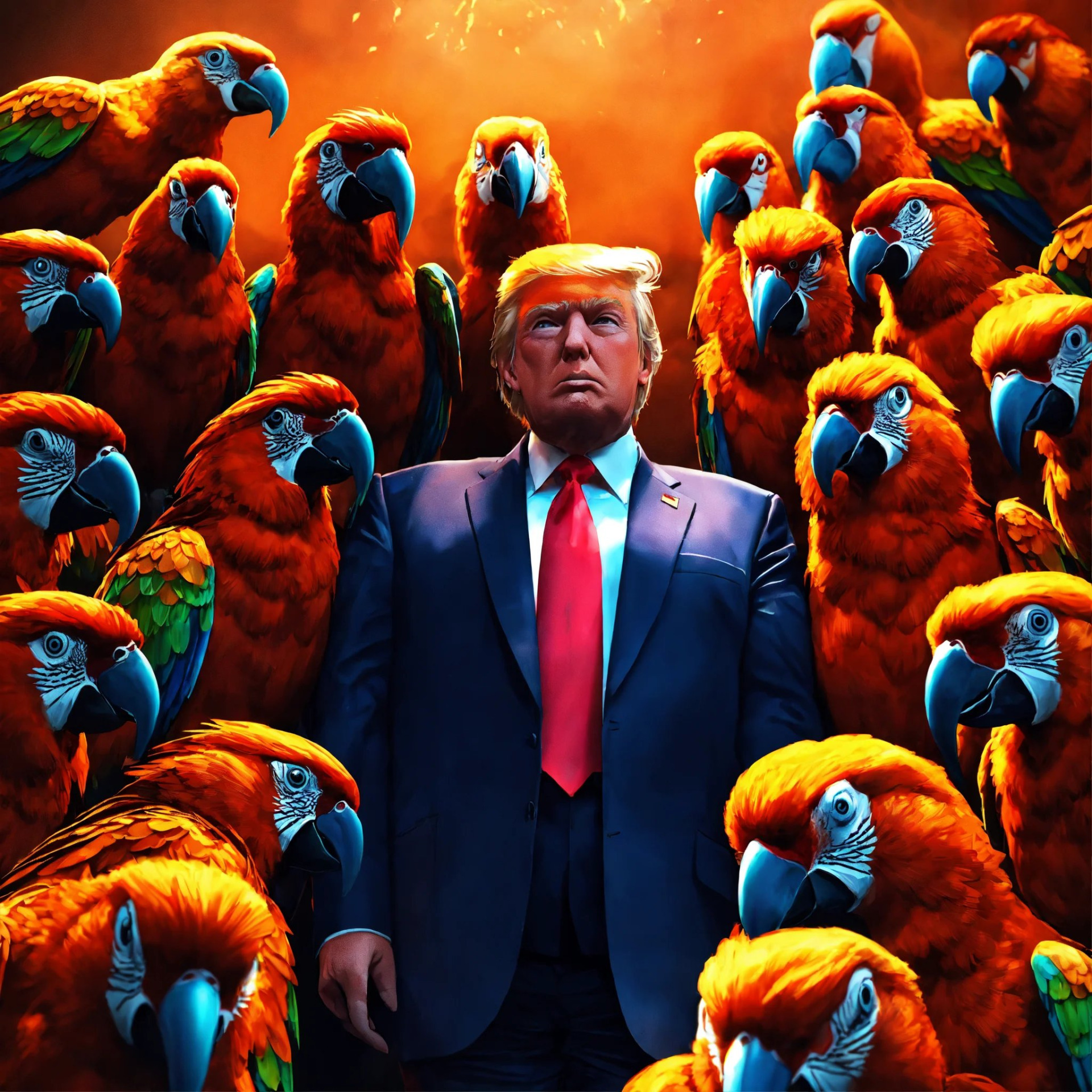 Trump pathetic loser parrots afraid to die Blank Meme Template