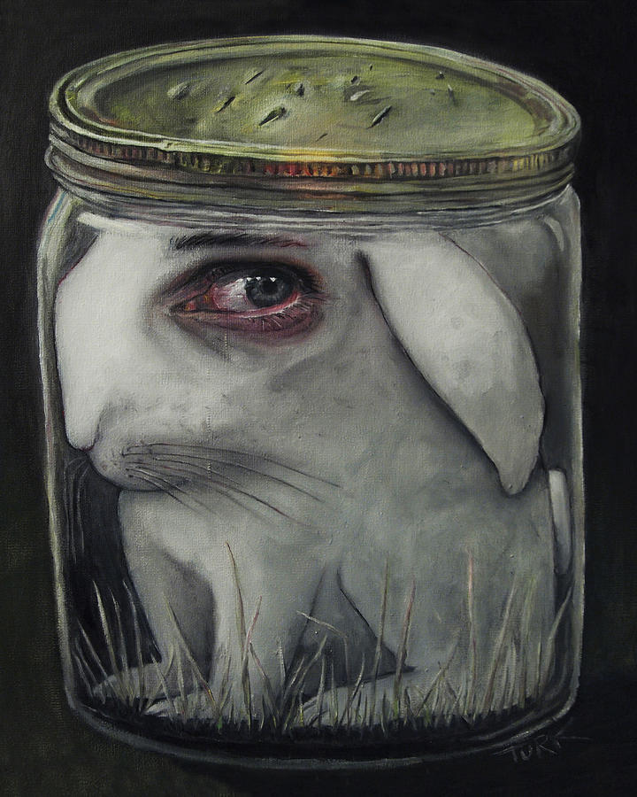 Rabbit in a jar Blank Meme Template