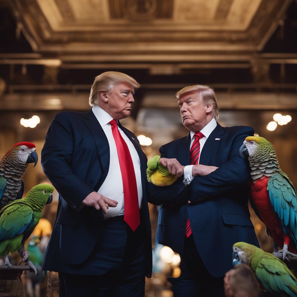Trump pathetic loser loves only himself parrots Blank Meme Template