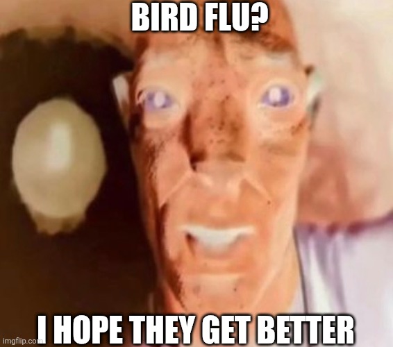 Yug ratava | BIRD FLU? I HOPE THEY GET BETTER | image tagged in avatar guy | made w/ Imgflip meme maker