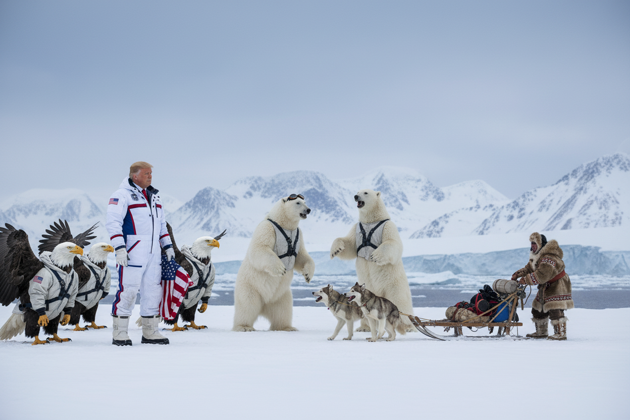 Donald Trump in Greenland Blank Meme Template