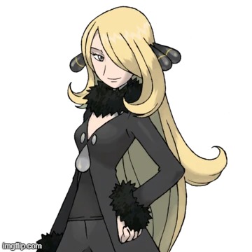 not the right character but shes cool ig | image tagged in cynthia | made w/ Imgflip meme maker