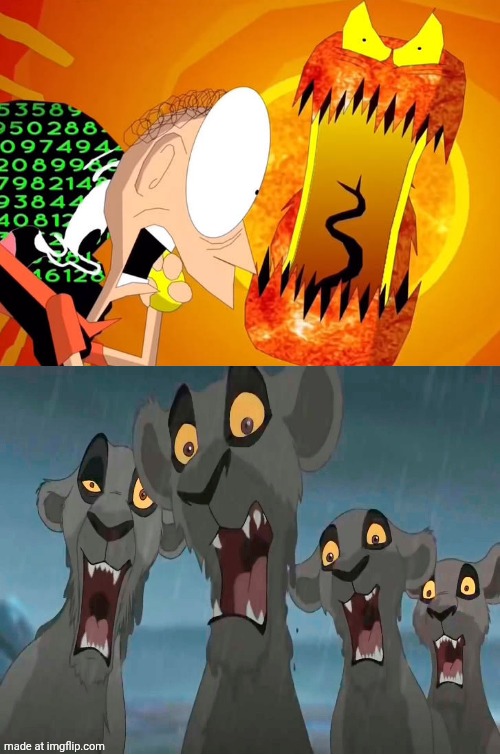 The lionesses (1998) are scared by Virusaurus Rex | image tagged in who scared by virusaurus rex,deviantart,crossover | made w/ Imgflip meme maker