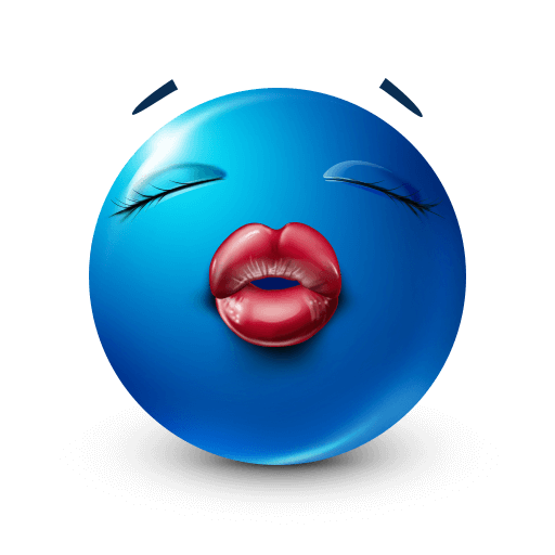 Blue emoji kiss Meme Template