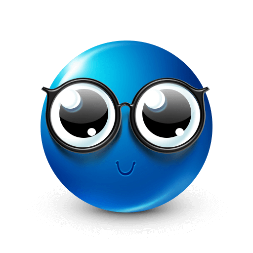 Blue emoji nerd Meme Template