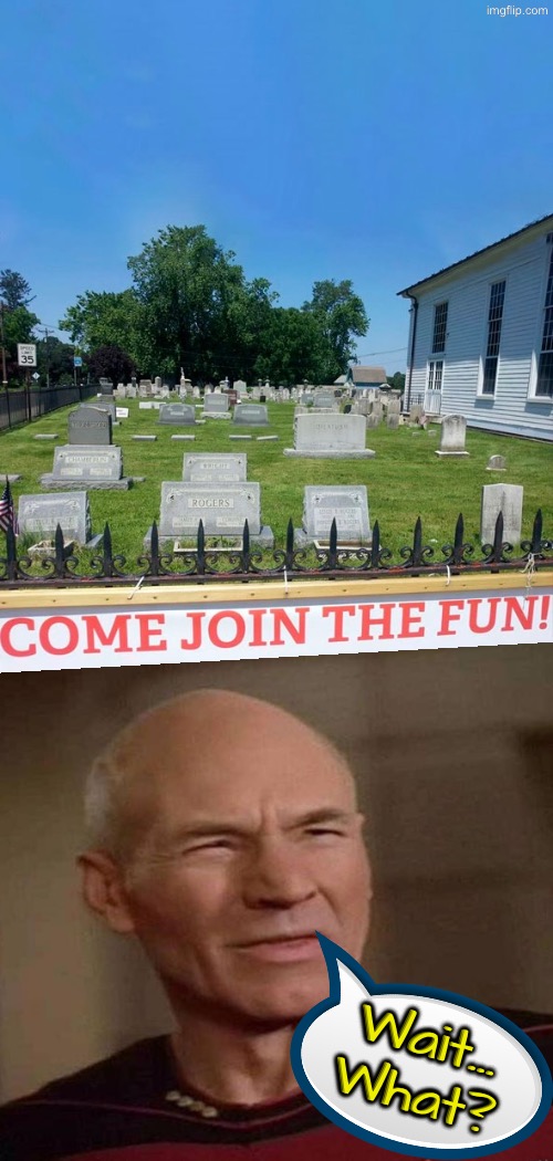 How Is This Fun? | Wait... What? | image tagged in hold up,guess i'll die,so you have chosen death,graveyard,dafuq did i just read,picard wtf | made w/ Imgflip meme maker