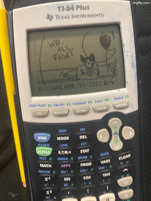 drew ts on my calc (short for calculator btw if ur new to the stream) instead of paying attention during a lecture | made w/ Imgflip meme maker