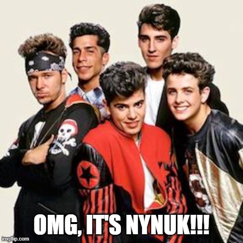 New Kids Original Name | OMG, IT'S NYNUK!!! | image tagged in new kids on the block | made w/ Imgflip meme maker