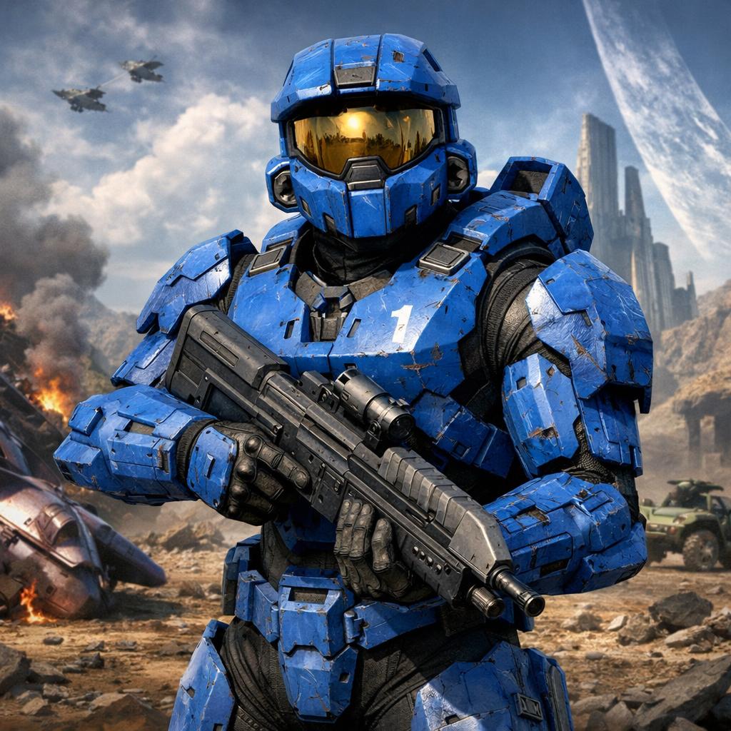 Caboose from red versus blue and Halo Blank Meme Template