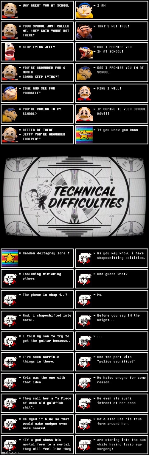 mmmh tasty susie | image tagged in technical difficulties | made w/ Imgflip meme maker