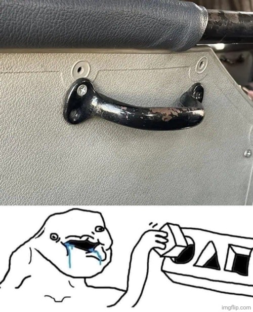 Handle | image tagged in wojak cube,handle,bus,you had one job,handles,memes | made w/ Imgflip meme maker