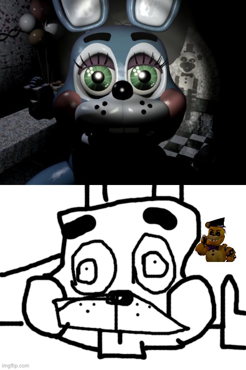 FNAF 2 toy Bonnie  | image tagged in fnaf 2 toy bonnie | made w/ Imgflip meme maker