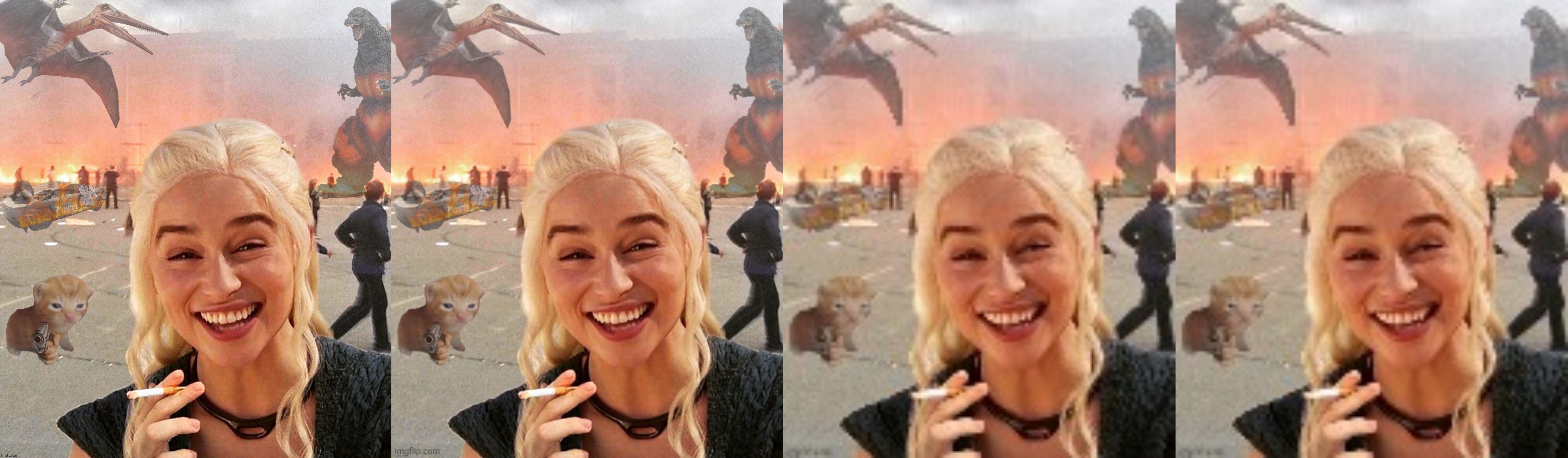 image tagged in disaster smoker gal kitchen sink edition | made w/ Imgflip meme maker