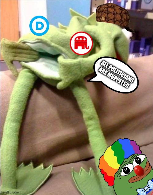 ALL POLITICIANS ARE MUPPETS!! | image tagged in kermit the frog | made w/ Imgflip meme maker