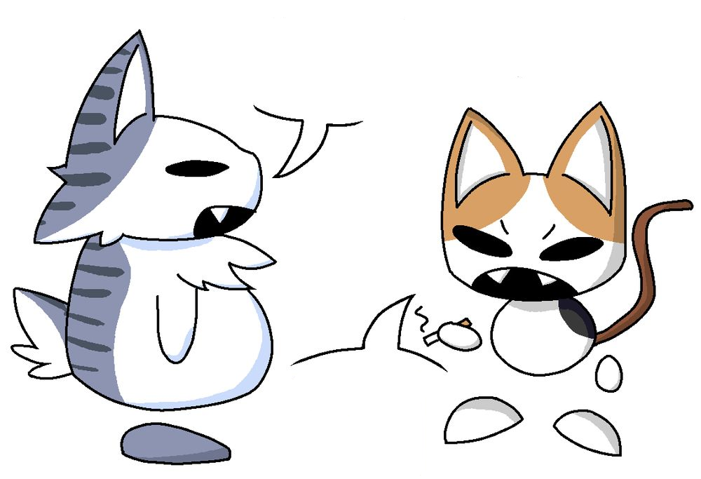 big boi talks to catto while he is smoking Blank Meme Template