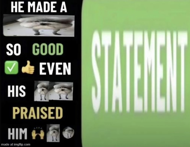 he made a statement but its flipped around | image tagged in he made a statement but its flipped around | made w/ Imgflip meme maker