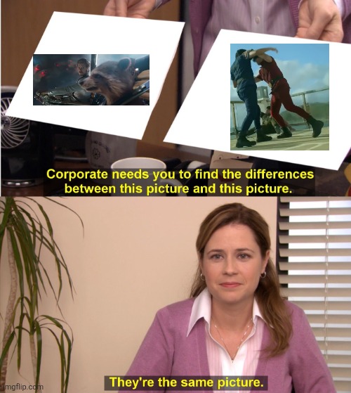 GotG and Voltes V Comparison #2 | image tagged in memes,they're the same picture,guardians of the galaxy,voltes v | made w/ Imgflip meme maker