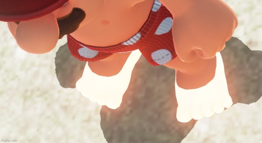 Me when my feet spontaneously transform into molten lava | image tagged in super mario odyssey | made w/ Imgflip meme maker