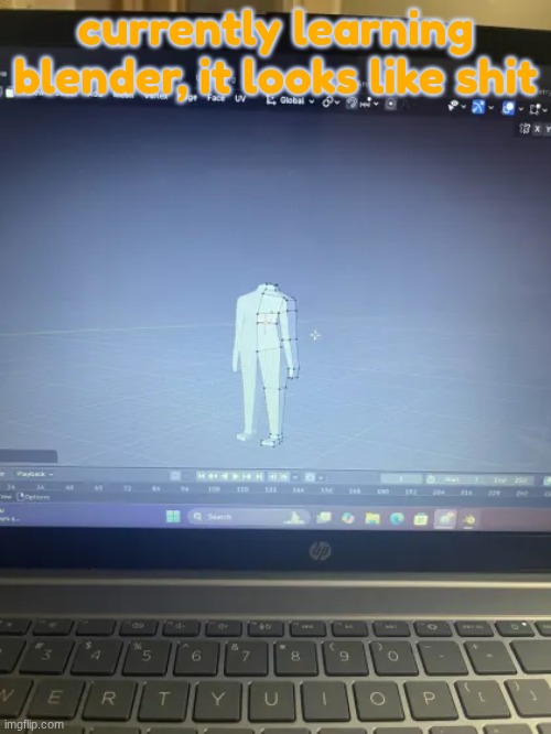 wall dweller ahh model | currently learning blender, it looks like shit | image tagged in e | made w/ Imgflip meme maker